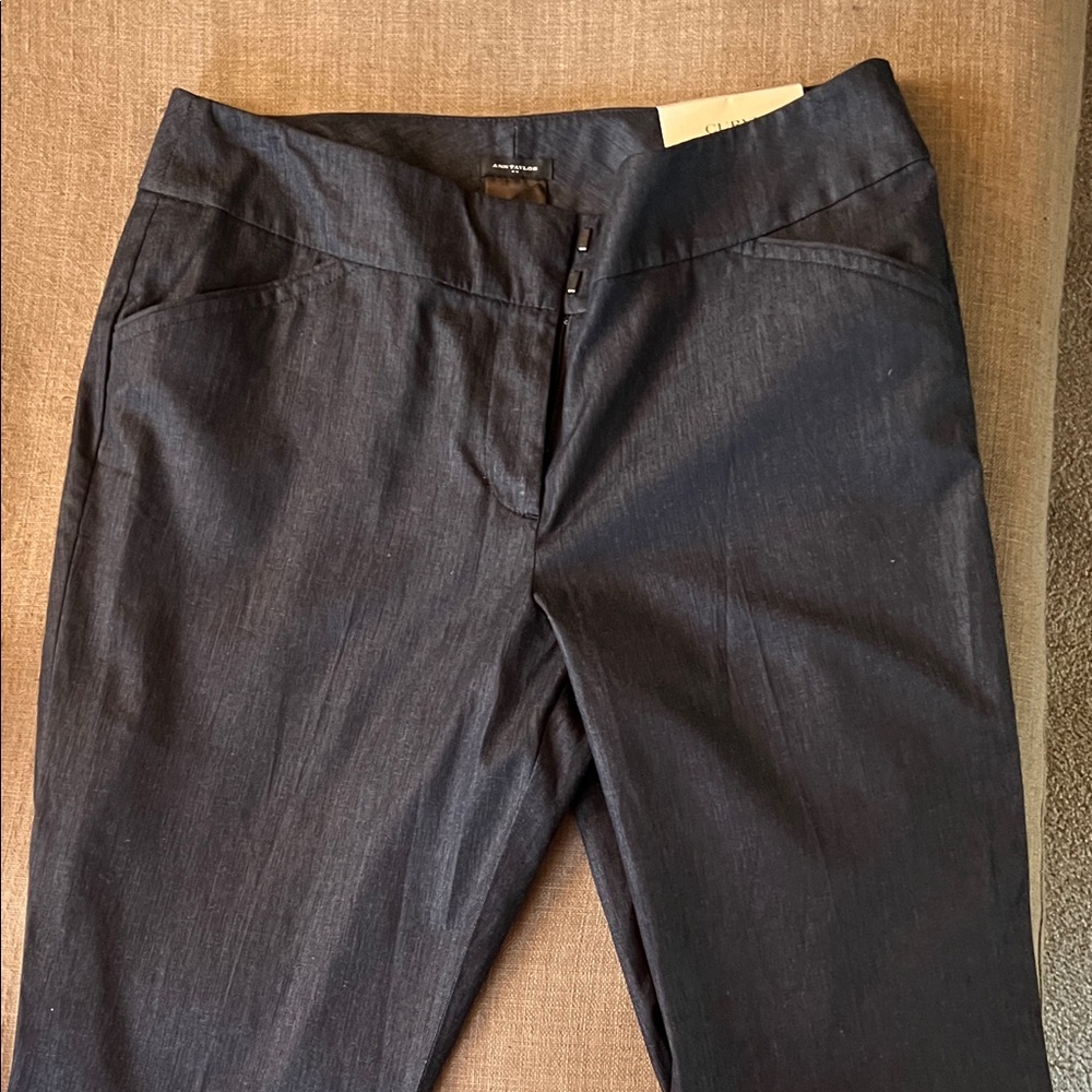 Ann Taylor High Rise Dark Indigo Trouser Pants
